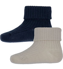 Wheat Socks - 2-Pack - Wool - Rib - Ziggy - Navy