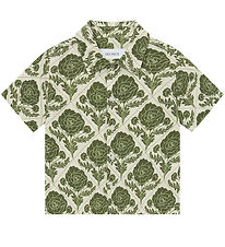 Les Deux Shirt - Lesley Flower Tile - Vintage Green/Ivory
