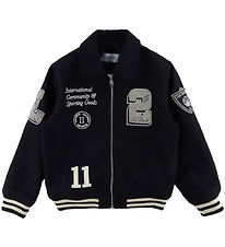 Les Deux Bomber Jacket - Wool - Varsity - Black