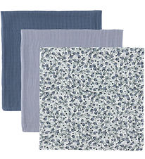 Sebra Muslin Cloths - 3-Pack - 75x75 cm - Blue Olive/Forest Lake