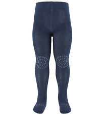 GoBabyGo Strumpbyxor m. Halkskydd - Bambu - Marinblå Blue