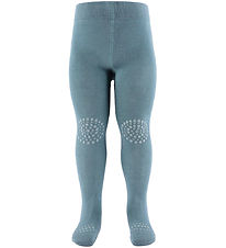 GoBabyGo Strumpbyxor m. Halkskydd - Bambu - Dusty Blue