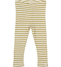 Petit Piao Leggings - Rib - Modal - Khaki/Dark Off White