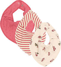 Petit Piao Teething Bib - 3-Pack - Modal - Berry