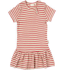 Petit Piao Dress - Rib - Modal - Light Berry/Dark Off White
