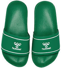 Hummel Badesandalen - Pool Slide Jr - Grün/Weiß