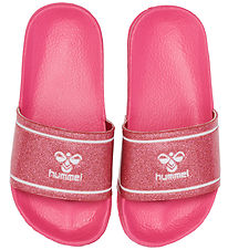 Hummel Badesandalen - Pool Slide Glitter Jr - Raspberry