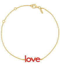 Design Letters Armband - Nyckelordskedja - 18k guldpläterad - Co