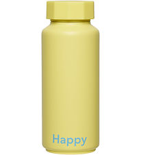 Design Letters Thermo Bottle - 500 mL - Happy - Yellow