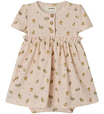 Lil' Atelier Bodysuit w. Skirt s/s - Rib - NBfLavo - Morganite