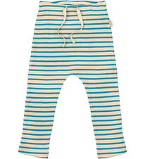 Petit Piao Trousers - Rib - Modal - Turquise/Dark Off White
