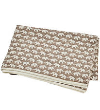 Smallstuff Baby Blanket - Wool - 80x100 cm - Elephants - Natural