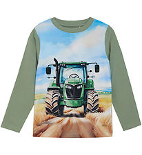 Minymo Blouse - Hedge Green w. Print