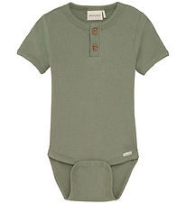 Minymo Bodysuit s/s - Rib - Sea Spray