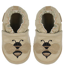 En Fant Soft Sole Leather Shoes - Applique - White Pepper w. Bi