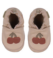 En Fant Soft Sole Leather Shoes - Applique - Rose Dust w. Cherry