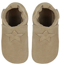 En Fant Soft Sole Leather Shoes - White Pepper w. Star