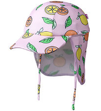 Småfolk Badhatt - UV50+ - Rosa Lavender m. Citroner och apelsine