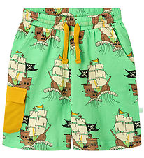 Småfolk Shorts - Minty Green Tea m. Piratskepp