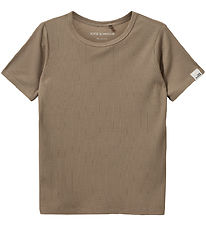 Sofie Schnoor T-shirt - Rib - PiperSK - Dark Sand