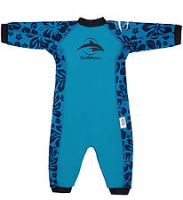 Konfidence Coverall Swimsuit - Splashy - UV50+ - Navy/Cyan