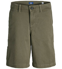 Jack & Jones Shorts - JpstTony - Dusty Olive/Stitching w. Dtm