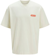 Jack & Jones Stuttermabolur - JcoInterlude - Sweet Korn M. Texti