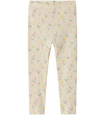 Name It Leggings - Rib - NmfFlowerkab - Peyote Melange