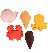 Filibabba Sandformen - 5er-Pack - Silikon - Peach Mix