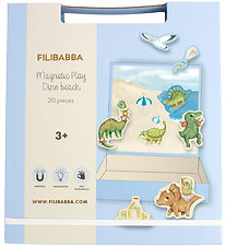 Filibabba Magnetisch Spel - 20 Onderdelen - Dino Strand