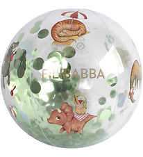 Filibabba Wasserball - Alfie - 40 cm - Dino Strand m. Konfetti