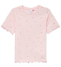 Vero Moda Girl Stuttermabolur - VmPaulina - Bleikt-A-Boo/Rautt H