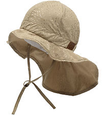 Mikk-Line Sun Hat - Long Neck - UV50+ - Kelp w. Hearts