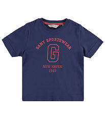 GANT T-Shirt - Bogen - Dusty Navy m. Print