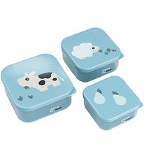 Done by Deer Snackboxes - Tiny Farm - 3-Pack - Blue