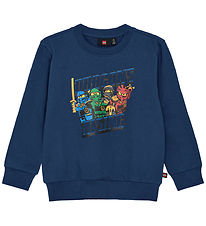 LEGO® Ninjago Sweatshirt - LwSaku 301 - Dunkelblau m. Print