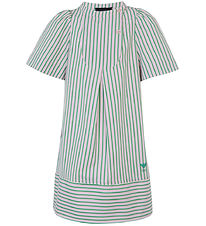 Emporio Armani Jurk - Roze/Groen Gestreept
