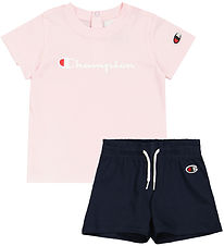 Champion Set - T-shirt/Shorts - Pink/Navy