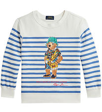 Polo Ralph Lauren Sweatshirt - Blue/White Striped w. Soft Toy