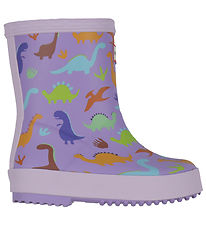 Hunter Rubber Boots - Kids First - Purple Dinosaur