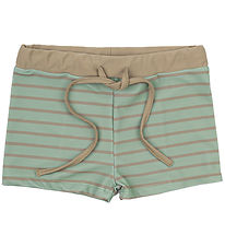 Mikk-Line Swim Trunks - UV50+ - Green Bay w. Stripes