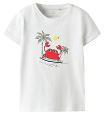 Name It T-shirt - NmmVux - Bright White/Crab Surf