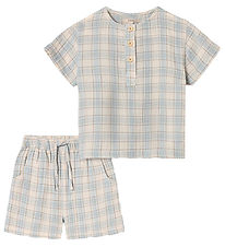 Fliink Shorts Set - Cha Cha - Sandshell Check