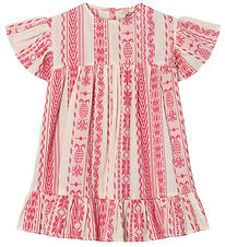 Fliink Dress - Addie - Cloud Dancer Pink Stripe