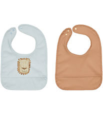 OYOY Bibs - 2-Pack - Lobo Lion - Caramel/Ice Blue