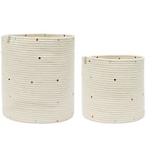OYOY Förvaringskorgar - 2-pack - Cotton Rep - Konfetti - Mellow