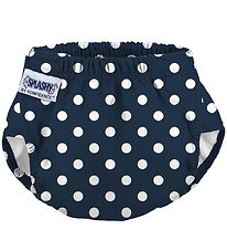 Konfidence Swim Diaper - E-Flex Splashy - Polka Navy/White Spo