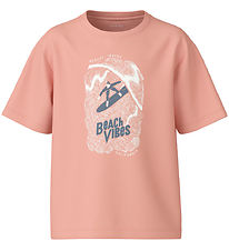 Name It T-shirt - NkmVagno - Peach Pearl/Beach Palms