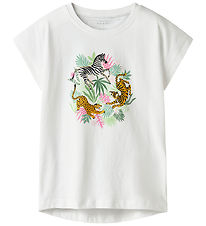 Name It T-shirt - NkfVigea - Bright White/Animals