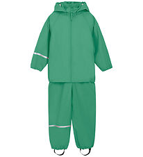 CeLaVi Rainwear w. Suspenders - PU - Green Spruce